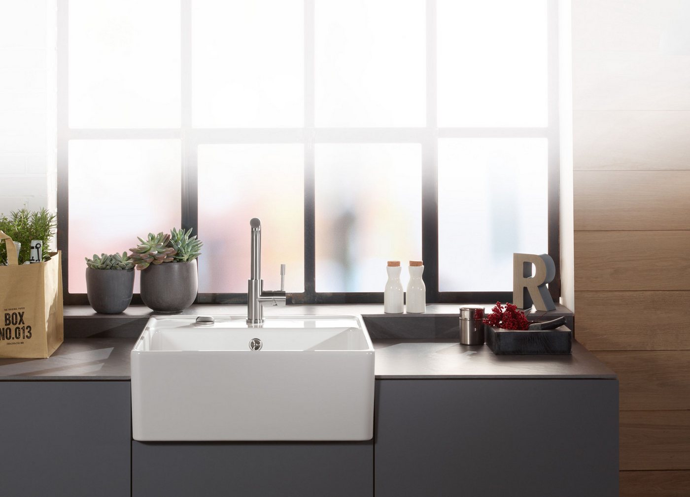 Thumbnail - Villeroy & Boch Einbauspüle Keramikspüle 632062SM, Spülstein Einzelbecken