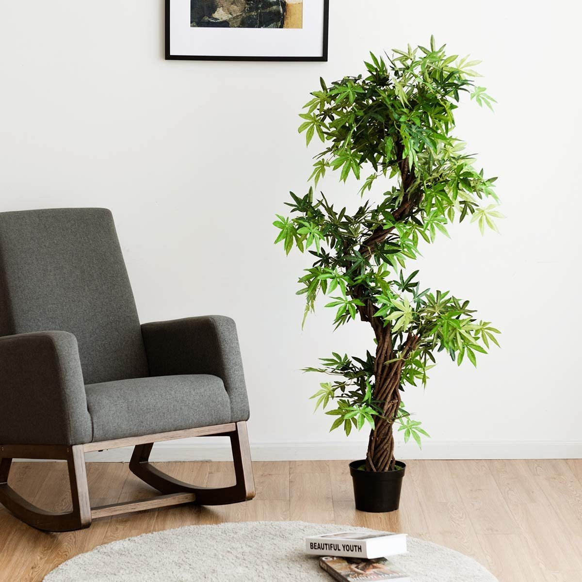 Kunstbaum Baum, COSTWAY, Höhe 160 cm, mit Basistopf günstig online kaufen