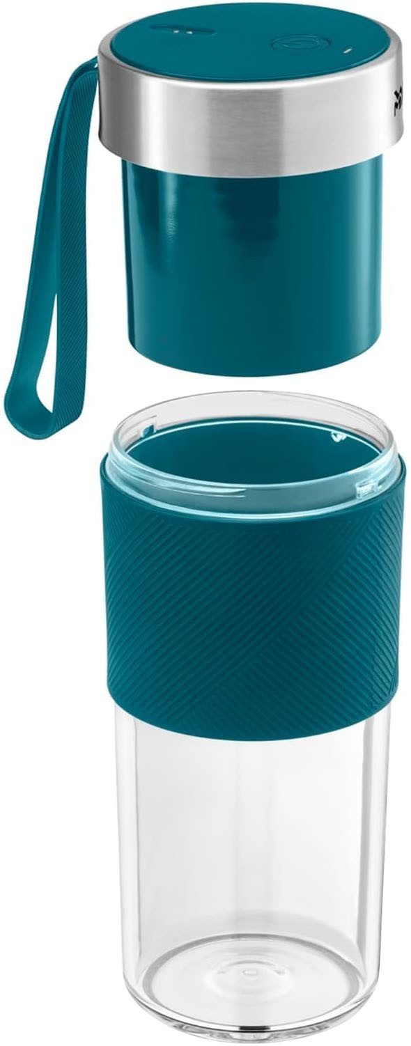 WMF Smoothie-Maker KÜCHENminis Mix on the Go, 50 W, tragbar, wiederaufladbar, 300 ml, 50 W, langlebiger Akku, 20.000 U/min
