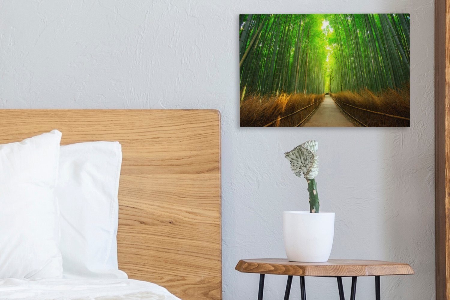 cm Weg durch Wald, Aufhängefertig, Wandbild (1 St), Wanddeko, OneMillionCanvasses® Leinwandbild den Leinwandbilder, 30x20