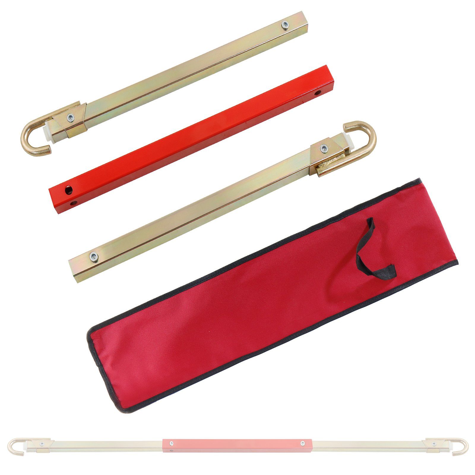 CCLIFE Abschleppseil Abschleppstange Pannenhilfe für Anhängerkupplung PKW LKW Zugkraft 2.5T (set, 3-tlg)