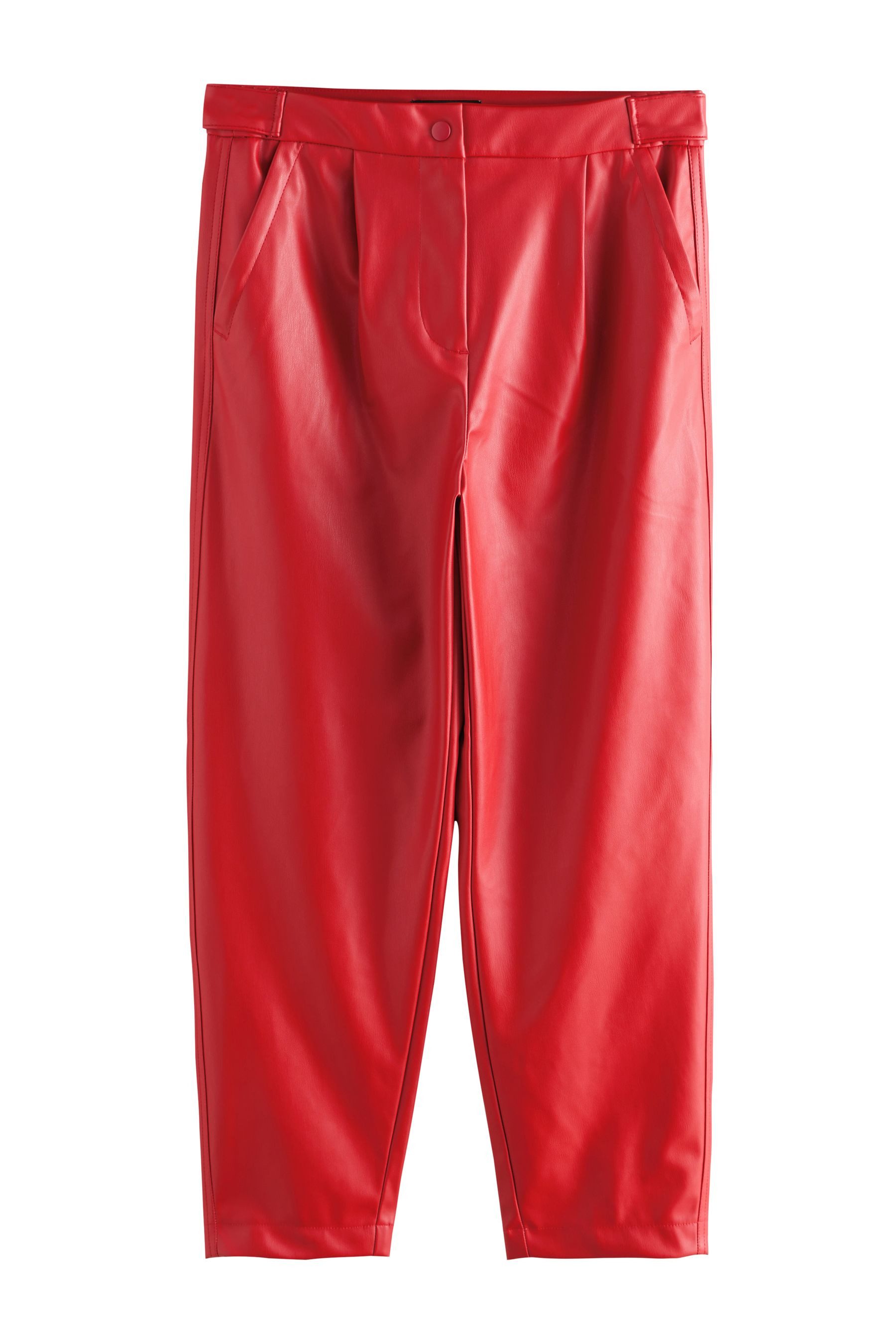 Lederhose Kunstlederhose mit Barrel-Bein