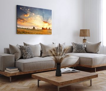 Sinus Art Leinwandbild 120x80cm Wandbild auf Leinwand Landschaftsbild Natur Sonnenuntergang A, (1 St)