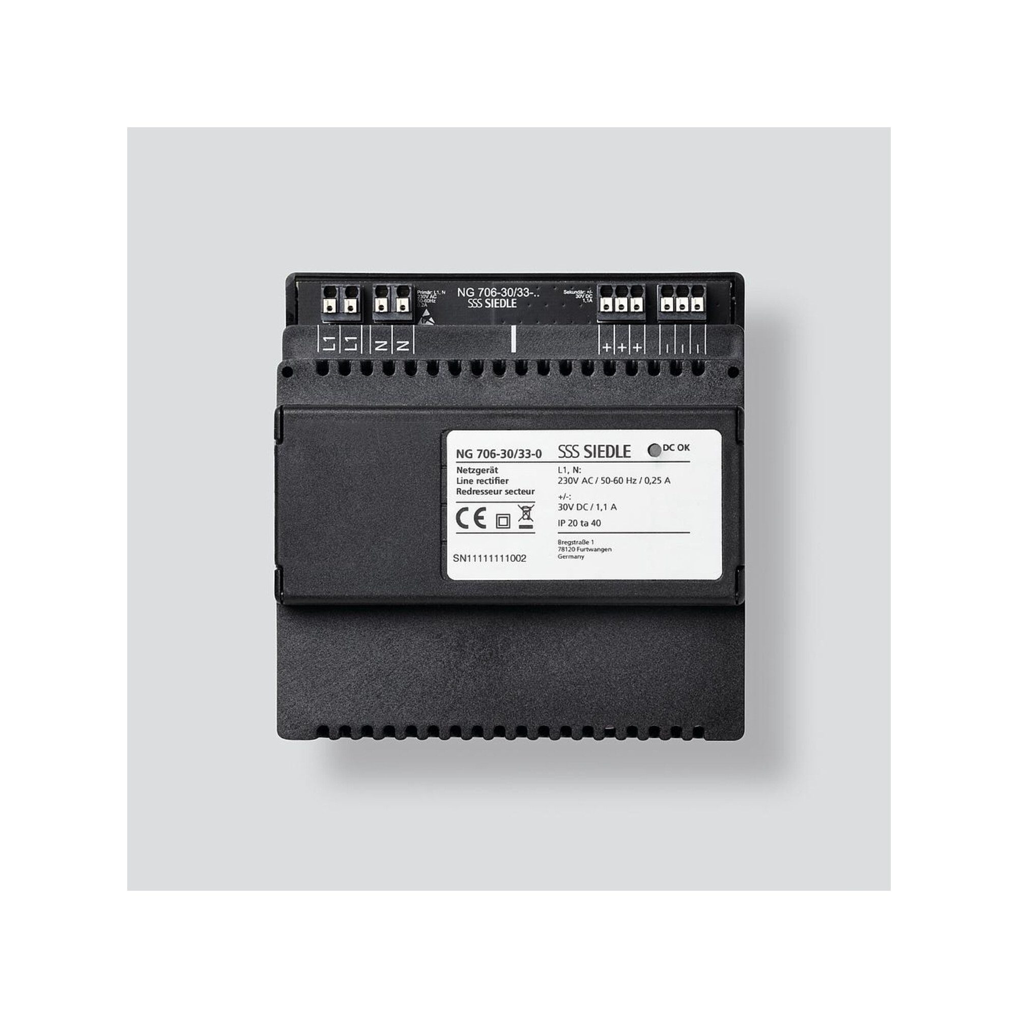 Siedle Siedle&Söhne Netzgerät Schwarz NG 706-30/33-0 Universal-Ladegerät