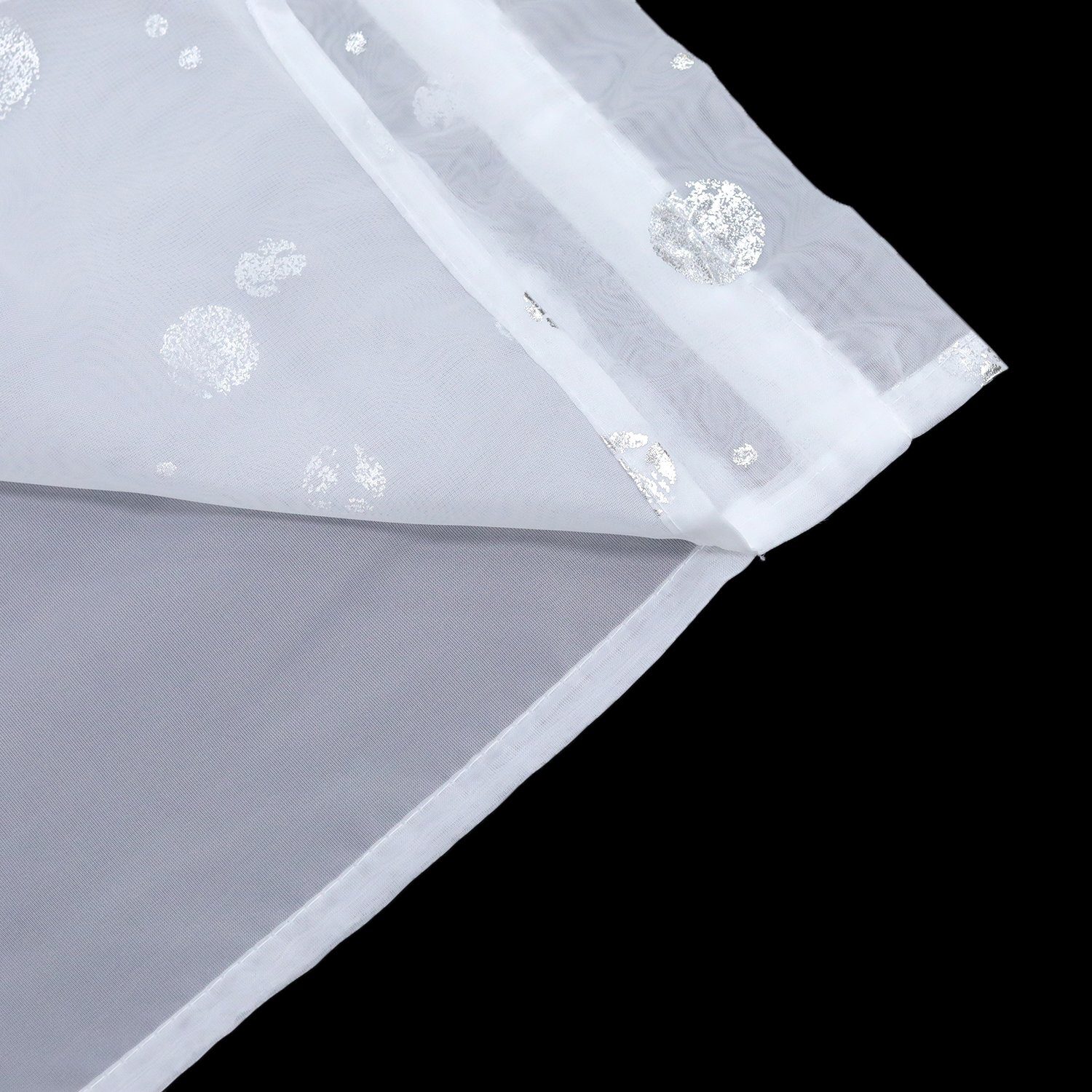 Joyswahl Scheibengardine (2 St), Stangendurchzug, transparent, Voile, Bistrogardinen Modern Türgardine Küche Kurz Stores