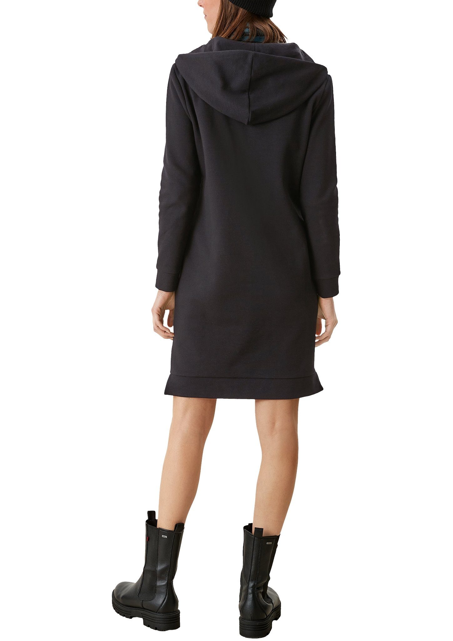 Damen Kleider s.Oliver Minikleid Sweatshirtkleid mit Kapuze Reißverschluss