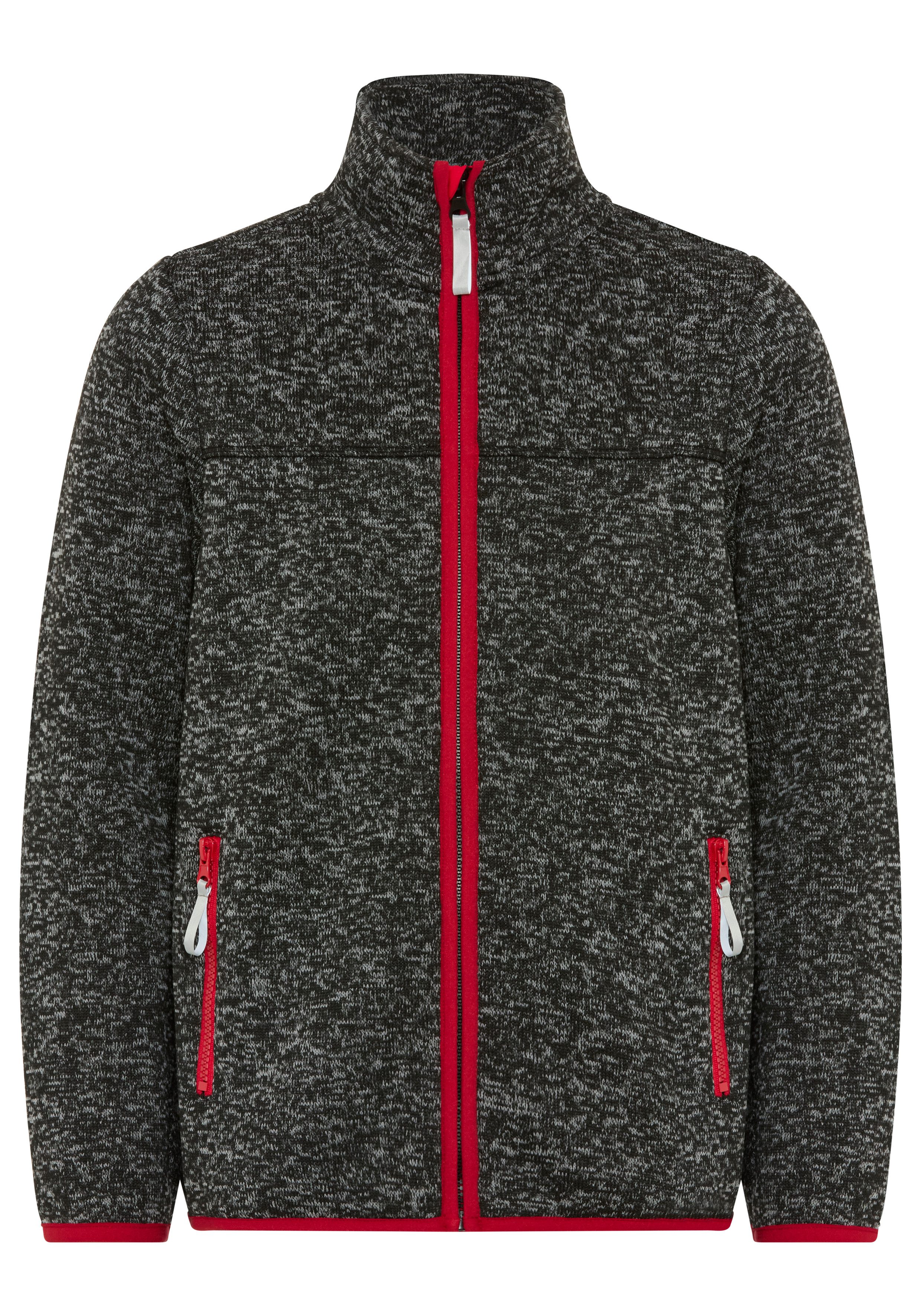 H.I.S Fleecejacke Fleecejacke von H.I.S in schöner melierter Qualität Stehkragen-Jacke mit Kontrastpipings, aus Fleece – Bild 5 von 5
