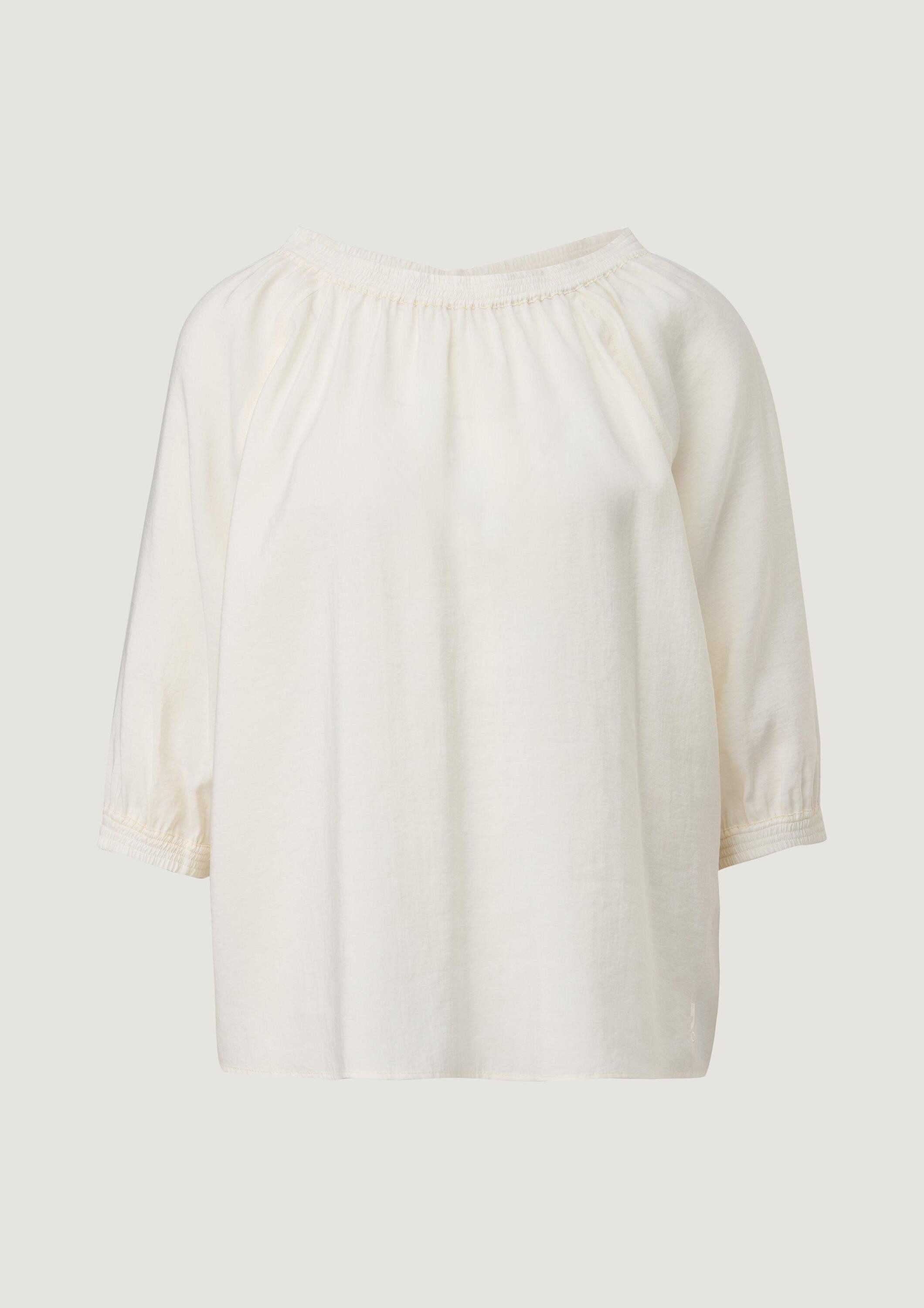 comma Kurzarmbluse Bluse Bluse aus Modalmix