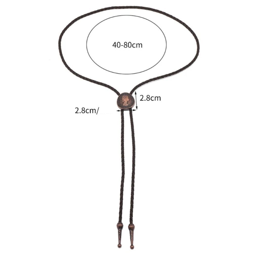 Ware aus aller Welt Krawatte Bolo Krawatte mit Münze und Kordel Western Cow günstig online kaufen