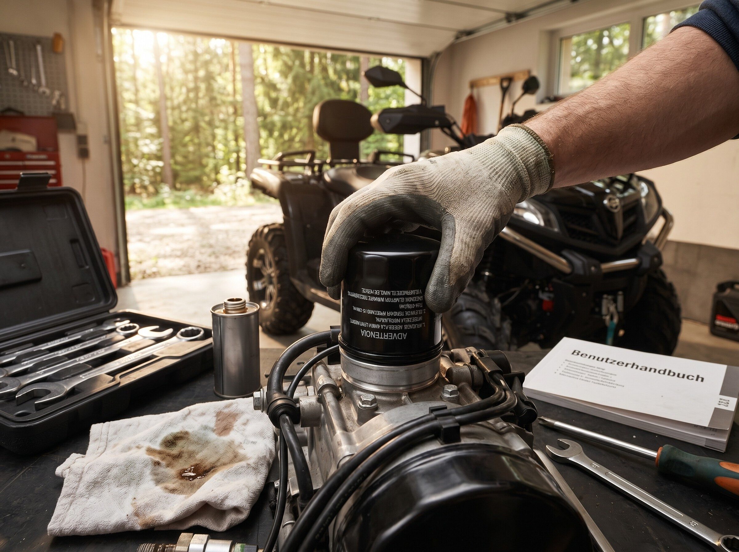 GARRYFIZH Kompressor Ölfilter passend für CFMOTO CF500 ATV UTV X5 X6 Z6 Linhai 500, Set, Ölbeständig, Korrosionsbeständig