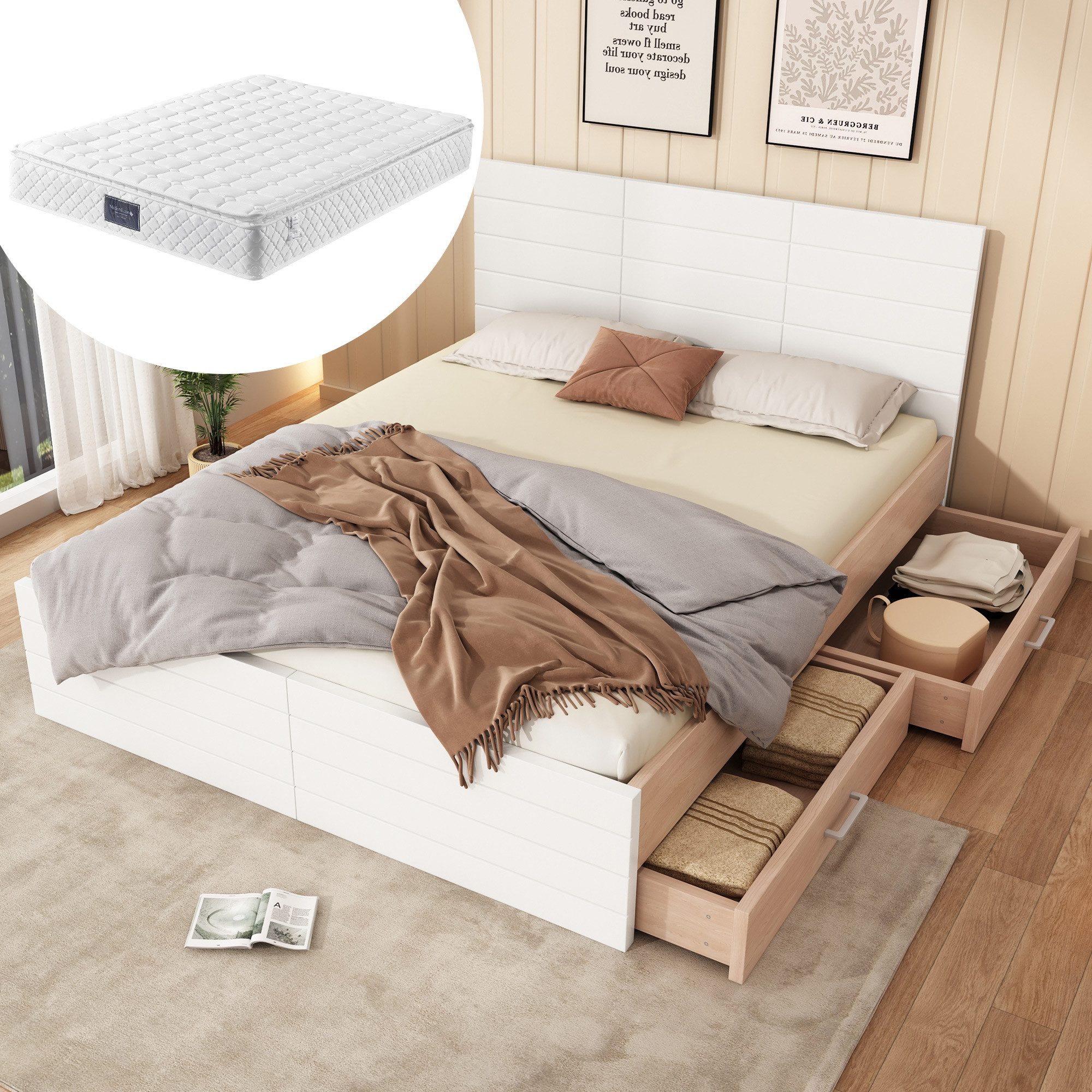 HAUSS SPOLE Polsterbett 140×200cm mit 2 günstig online kaufen