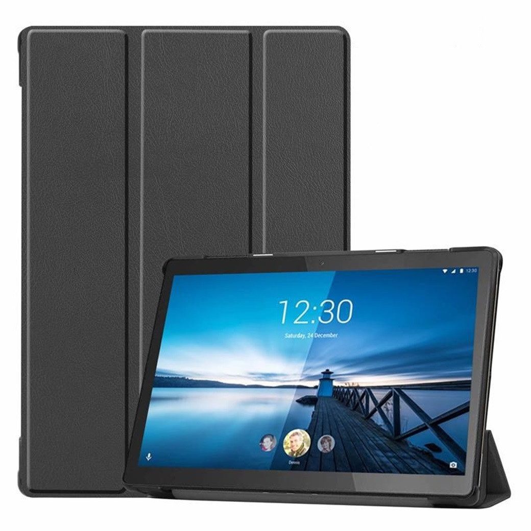 FroShop Tablet-Hülle Schutzhülle für Lenovo Tab M10 Plus 3rd Generation 10.6" 2022 TB125 TB128 Wake Up / Sleep Funktion, Smart Cover Tablet Etui Tasche Hülle - Farbe SCHWARZ