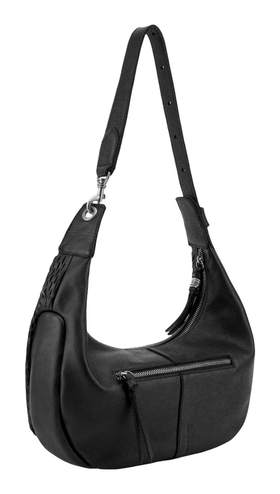 FREDsBRUDER Schultertasche Round Crossbag, aus echtem Rindsleder