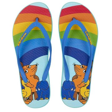 Waves Waves Kinder Flip-Flops Die Maus „Regenbogen“ Größe 30-34 Badeschuh