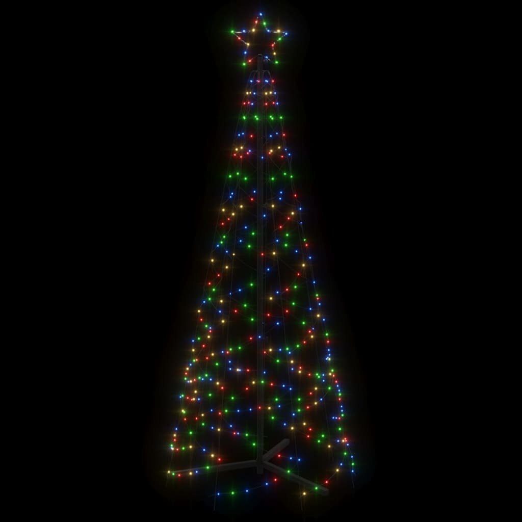 vidaXL LED-Weihnachtsbaum LED Mehrfarbig Kegelform LEDs 70x180 Baum 200 cm