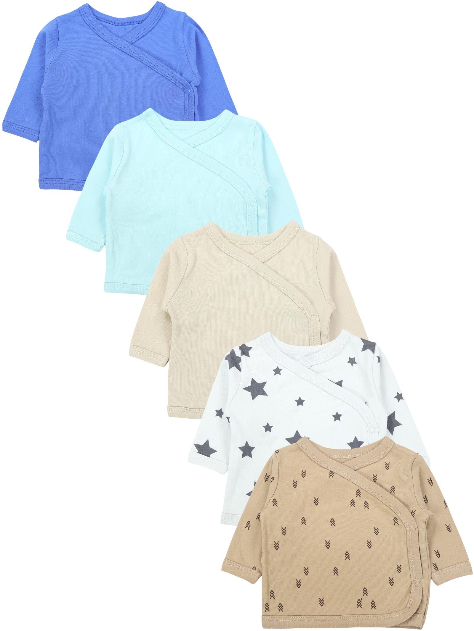 TupTam Wickelshirt TupTam Baby Jungen Langarm Wickelshirt Baumwolle 5er Set