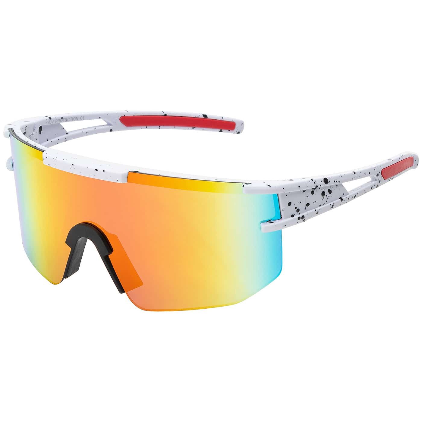 BEZLIT Eyewear Pilotenbrille Unisex Sonnenbrille Sportlich verspiegelt (1-St) mit schwarzen Linsen, Rot/Gelb, Blau und Blau Lila