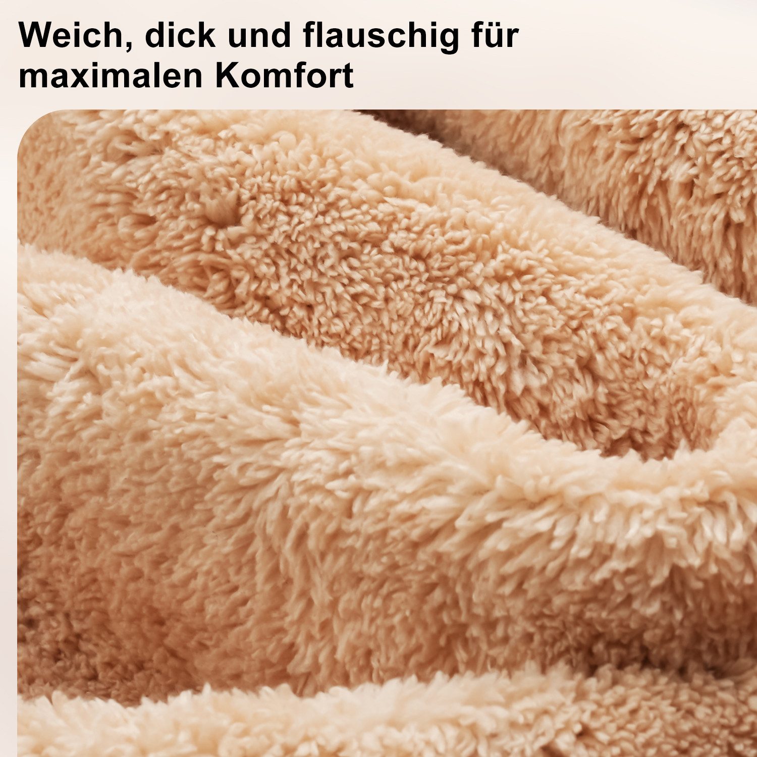 Simloveve Teppich Wohnzimmerteppich Einfarbiges Design, Rund, günstig online kaufen