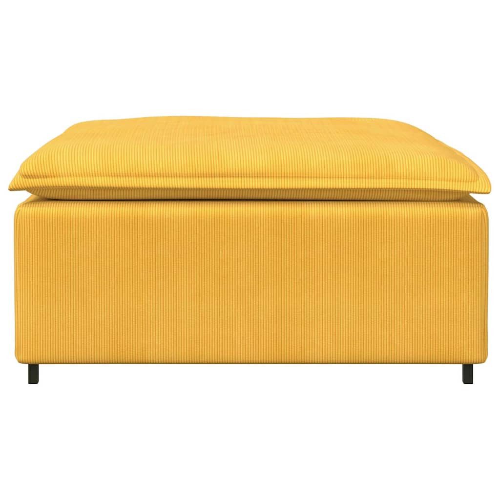 vidaXL Sofaelement Modulares Sofa Fußhocker-Modul Hellgelb günstig online kaufen