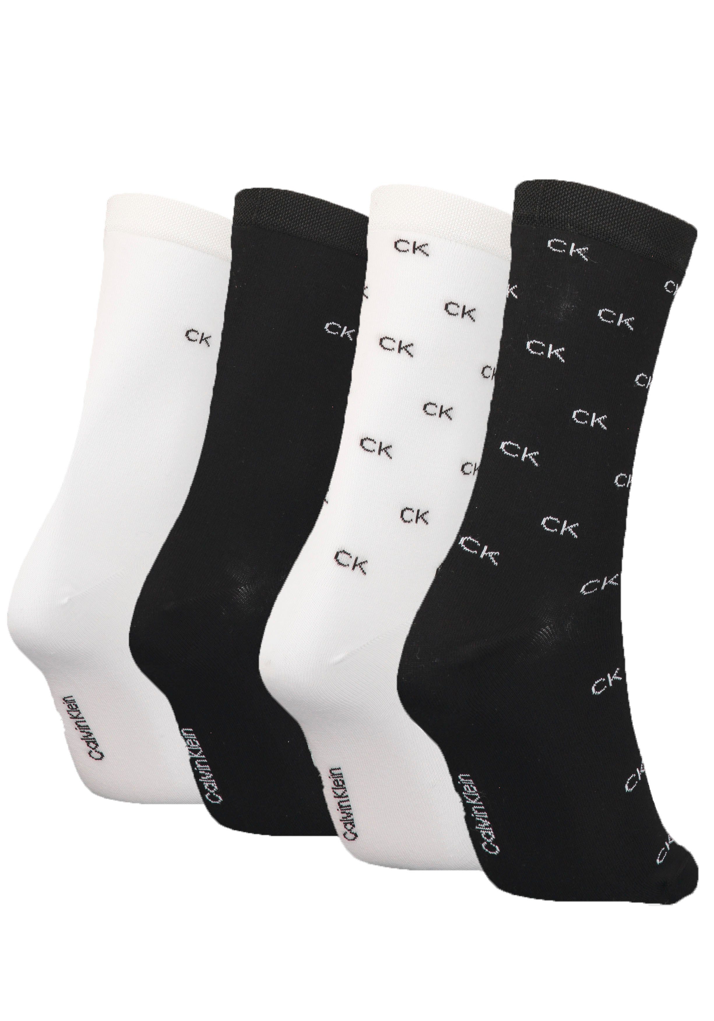 Calvin Klein Socken (Packung, 4-Paar) combo HOLIDAY WOMEN black AOP CK PACK SOCK 4P
