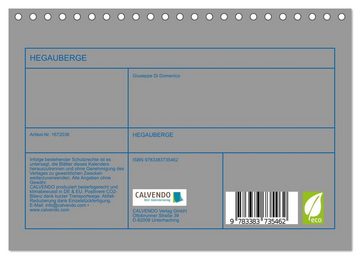 CALVENDO Wandkalender HEGAUBERGE (Tischkalender 2024 DIN A5 quer), CALVENDO Monatskalender