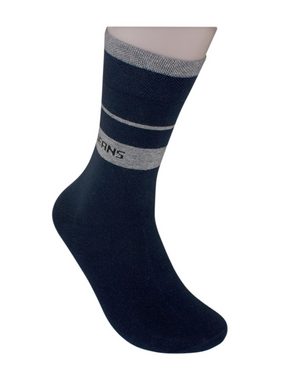 Die Sockenbude Basicsocken JEANS - Herrensocken (Bund, 5-Paar, blau grau schwarz) mit Komfortbund ohne Gummi