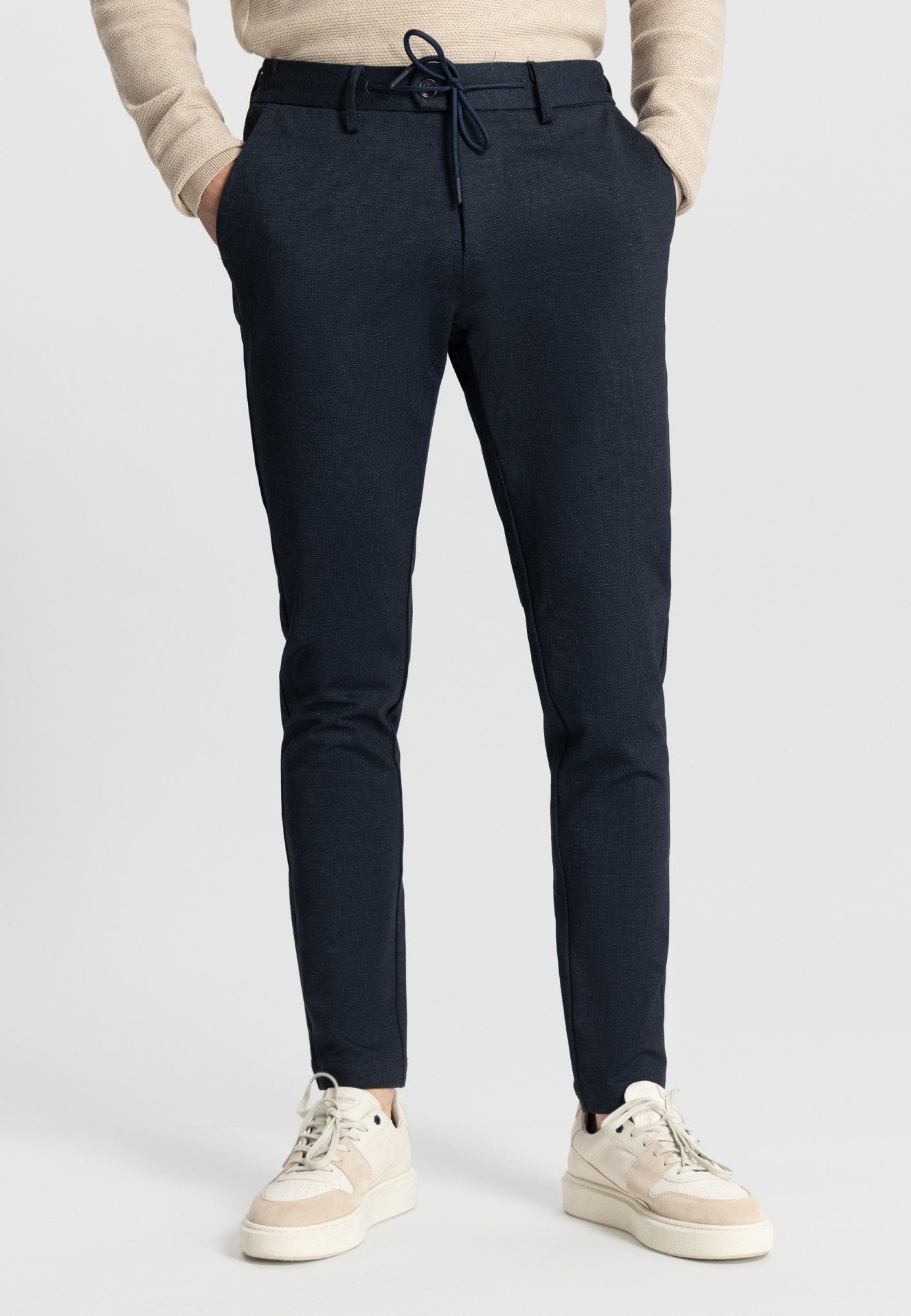 Dstrezzed Chinohose Lancaster Tapered Jogger Pattern sweat Dk. Navy