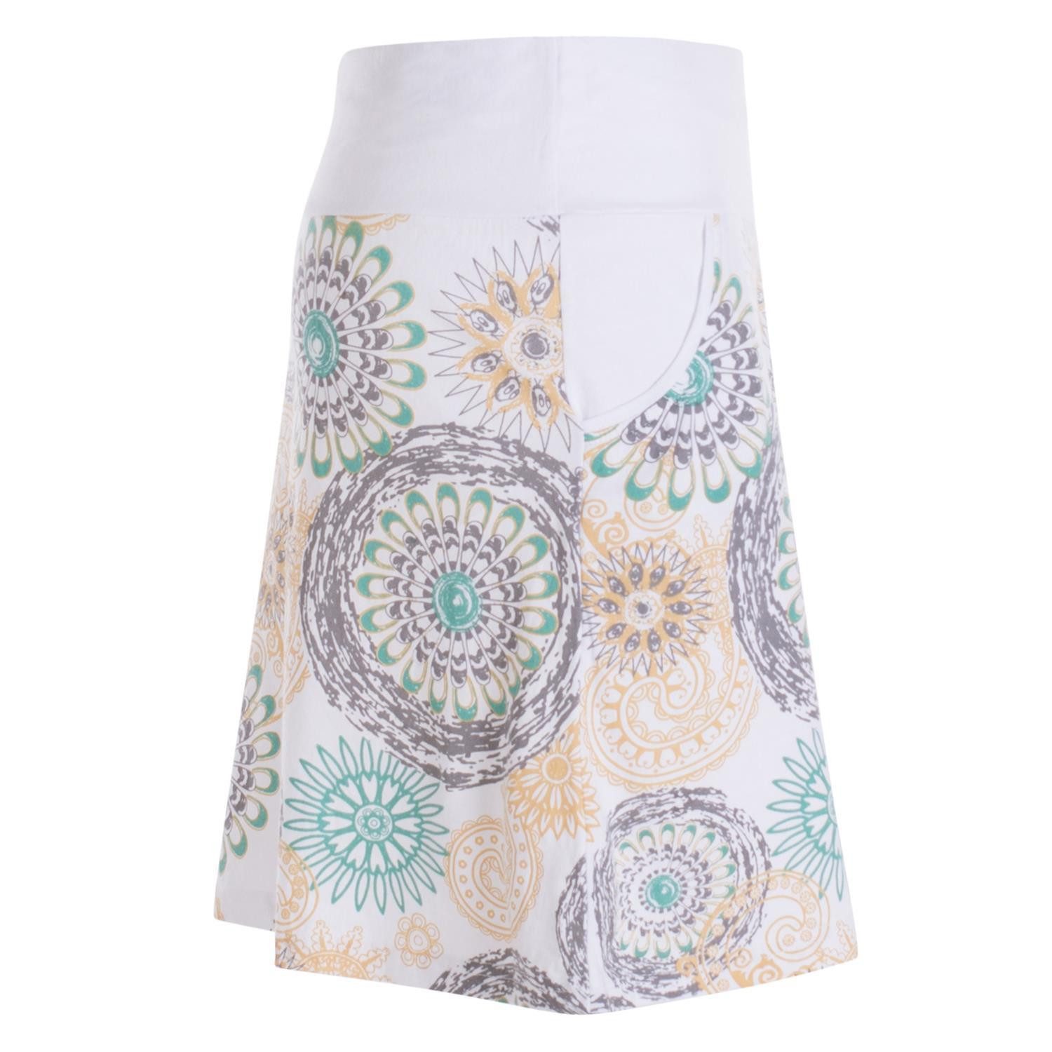 Vishes Minirock Kurzer Damen Baumwoll-Rock Taschen-Rock Mini-Röcke Mandalas Hippie, Ethno, Goa Style
