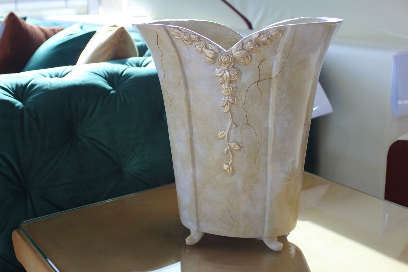 JVmoebel Dekovase Schale Vase Tisch Design Vasen Designer Wohnzimmer Blumen (1 St., 1x Vase), Made in Europa