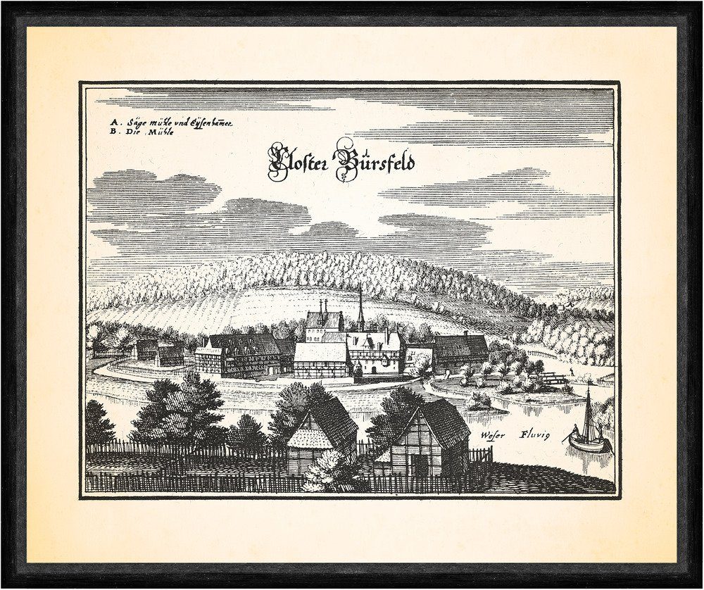 Kunstdruck Kloster Bursfeld Benediktinerkloster Bursfelde Doppelkirche Faks_Meri