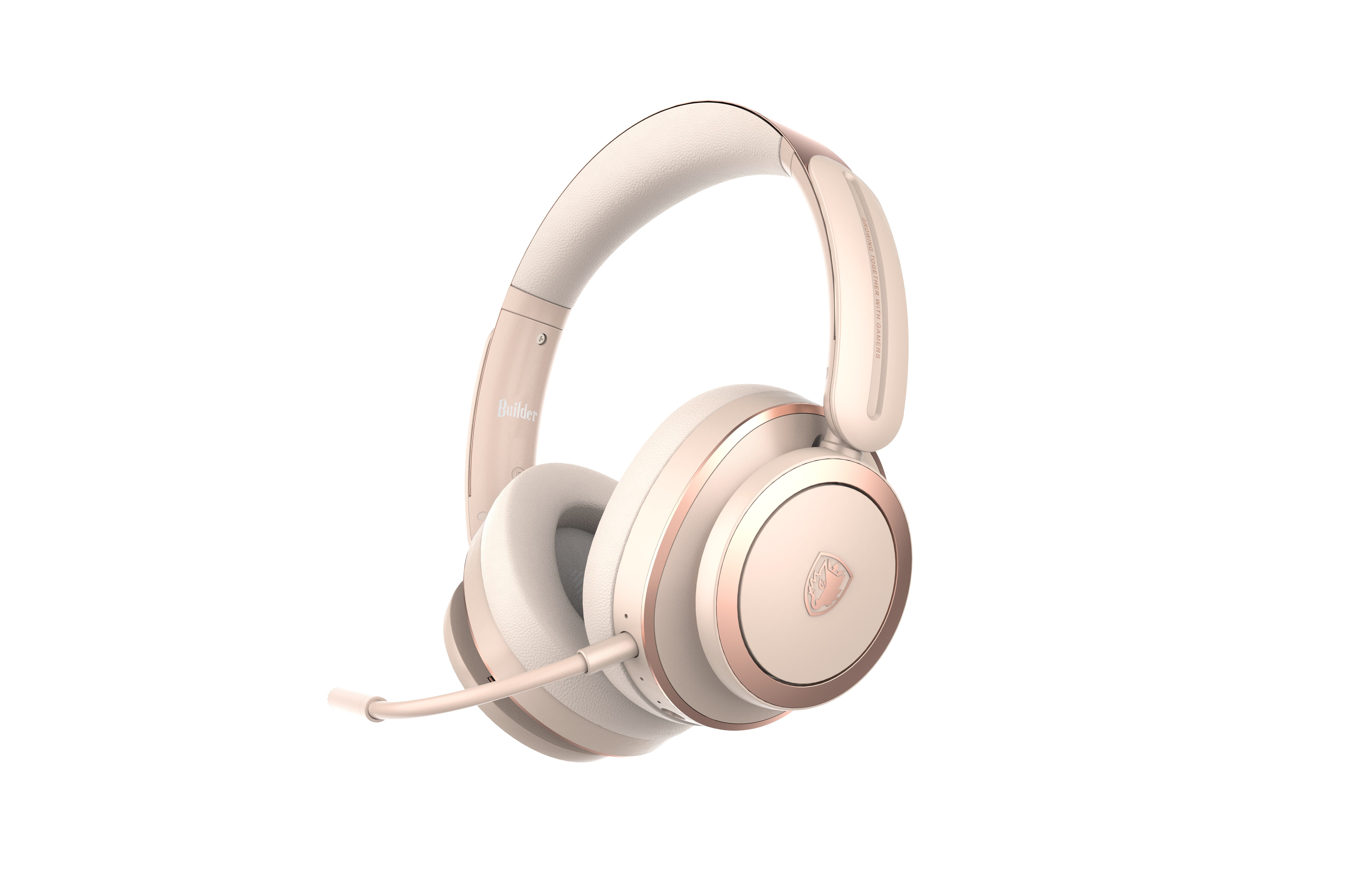 Sades Builder SA-208 gold/rosa, USB, kabellos Gaming-Headset (Bluetooth, USB-C, Bluetooth)