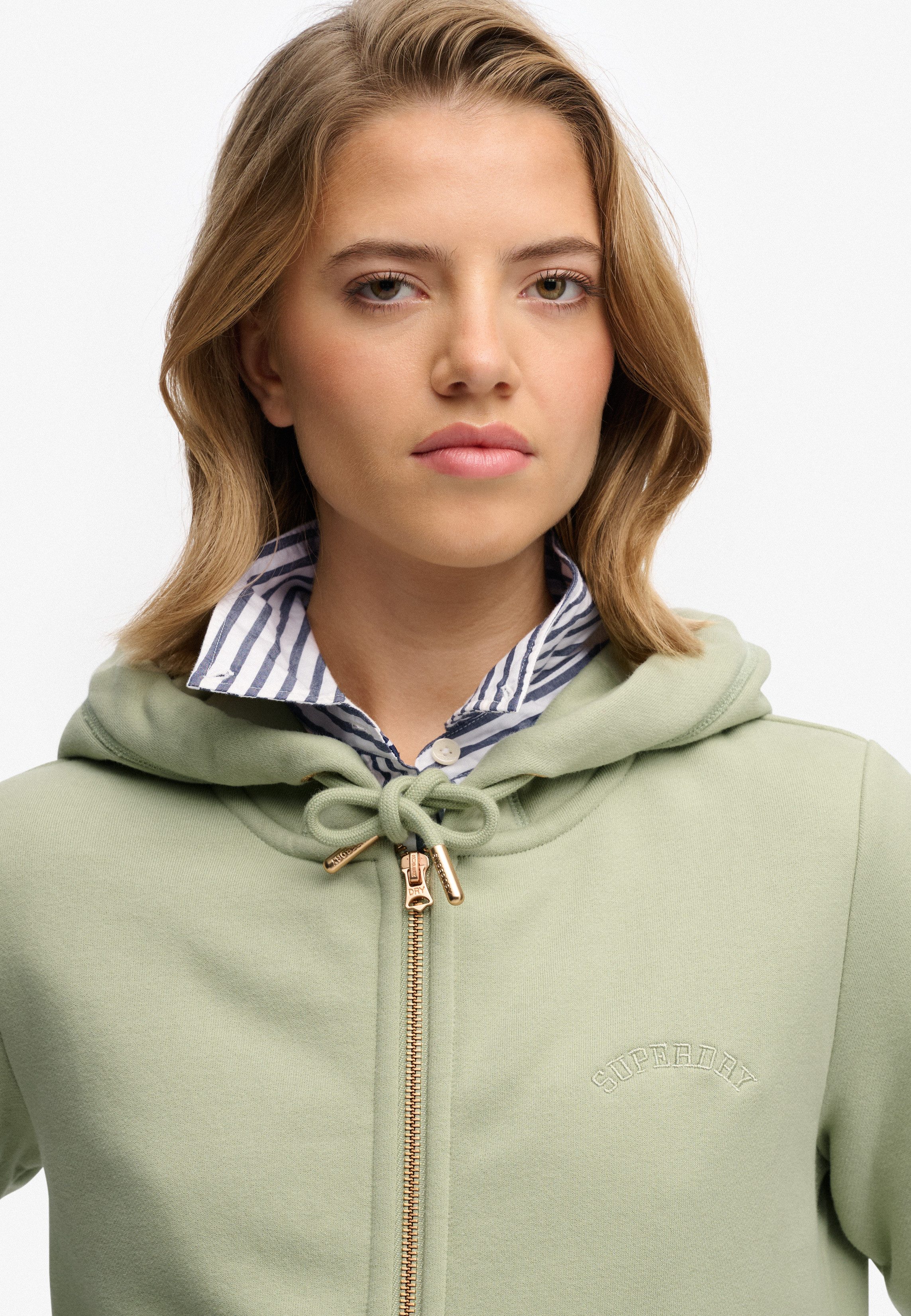 Superdry Kapuzensweatjacke Essential Logo Ziphood Hb Mit Logostickerei