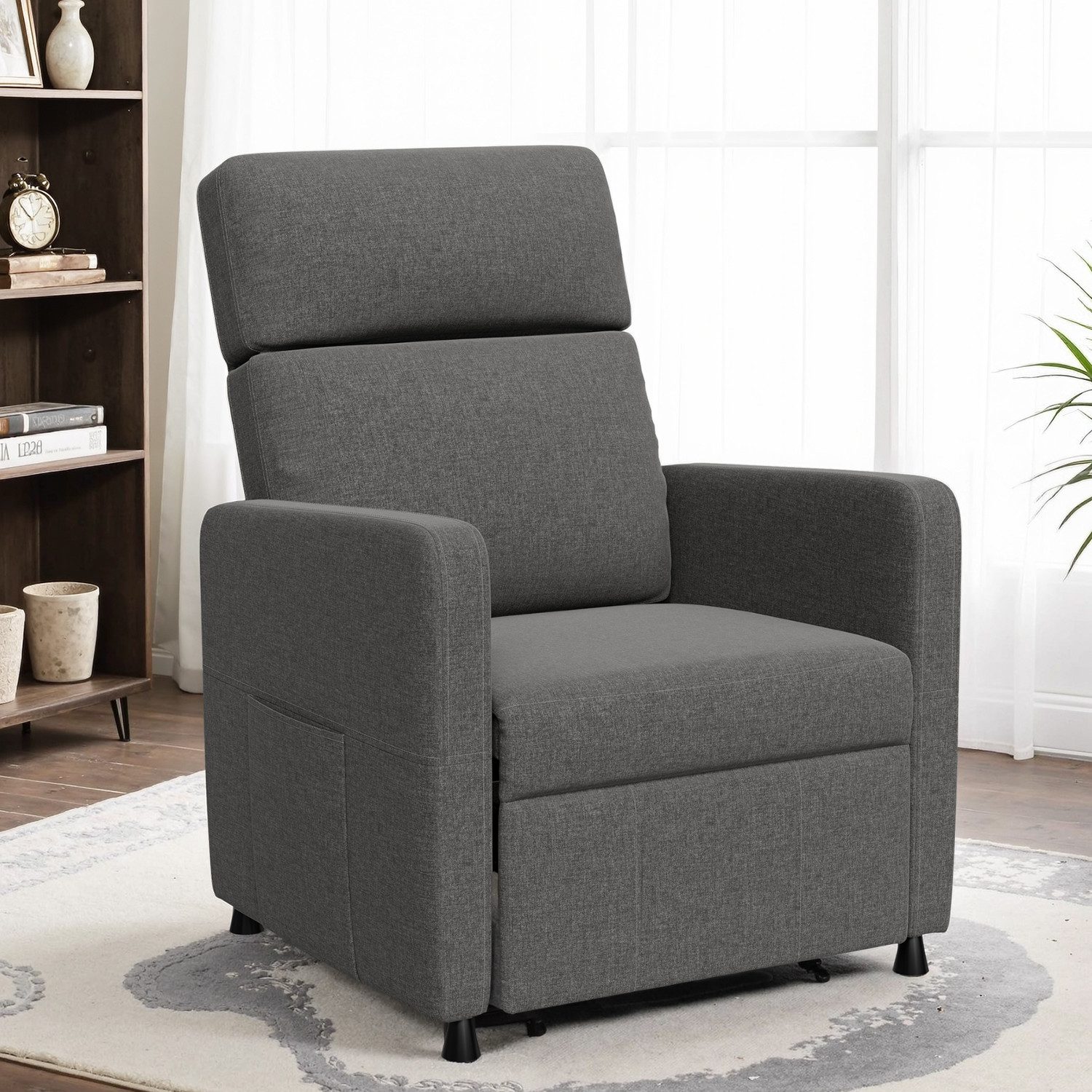 GUNJI TV-Sessel Relaxsessel Fernsehsessel (mit verstellbarer Fußstütze und Fernbedienung,Relaxfunktion, inklusive seitlicher Tasche TV-Sessel)