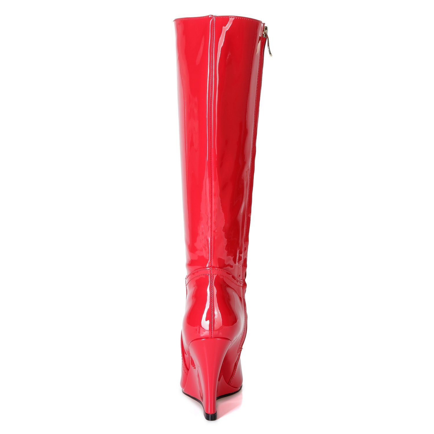 Giaro High-Heel-Stiefel Lack ELLA Blockabsatz Rot Giaro Stiefel