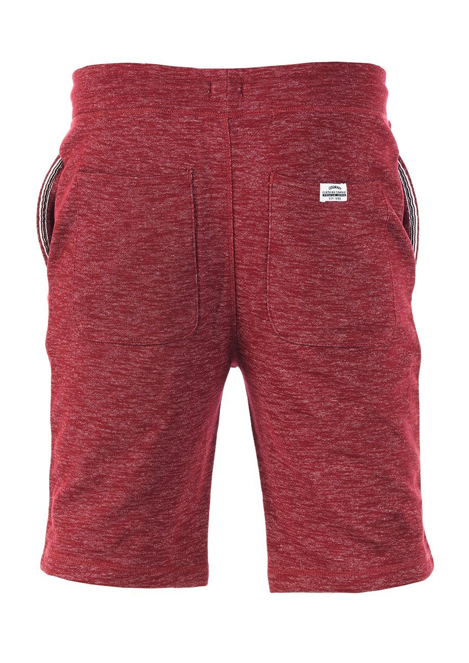 Shorts pflegeleichter Bermudashorts Grey Baumwollmischung Melange Fit Herren & riverso 2er Red Regular Sweatshorts Pack RIVMike aus Melange