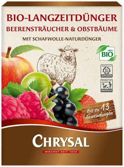 Chrysal Beerendünger BIO Dünger Beerensträucher & Obstbäume, 1-St., 1 Karton 700 g, BIO Dünger, Langzeitdünger ca. 45 Anwendungen