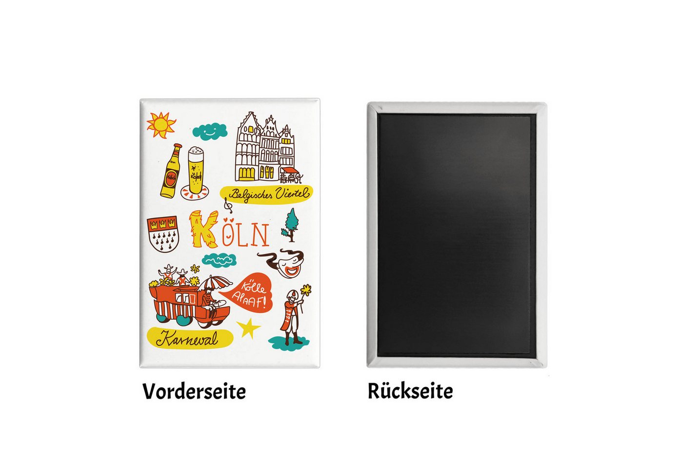 Thumbnail - speecheese Magnet Köln Wimmelbild Souvenir Magnet - Belgisches Viertel