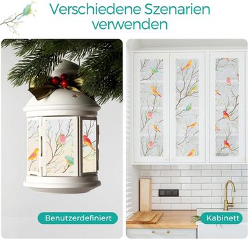 Fensterfolie Blickdicht Sichtschutzfolie Selbsthaftend Bunt Statisch Milchglasfolie, Caterize, halbtransparent