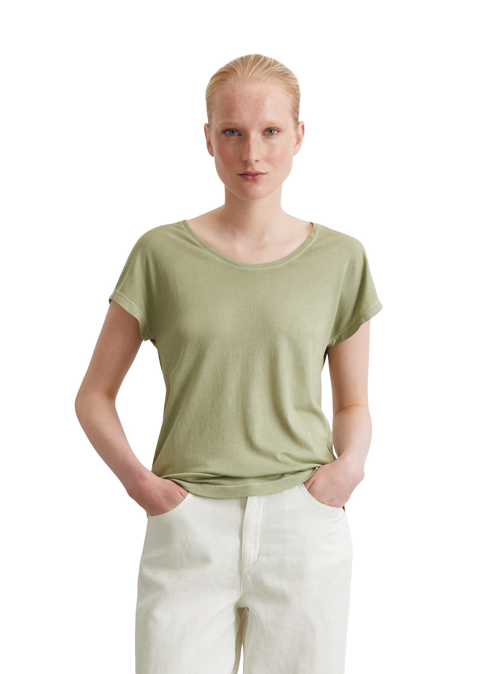 Marc O'Polo T-Shirt aus Viskose-Organic-Cotton-Mix günstig online kaufen
