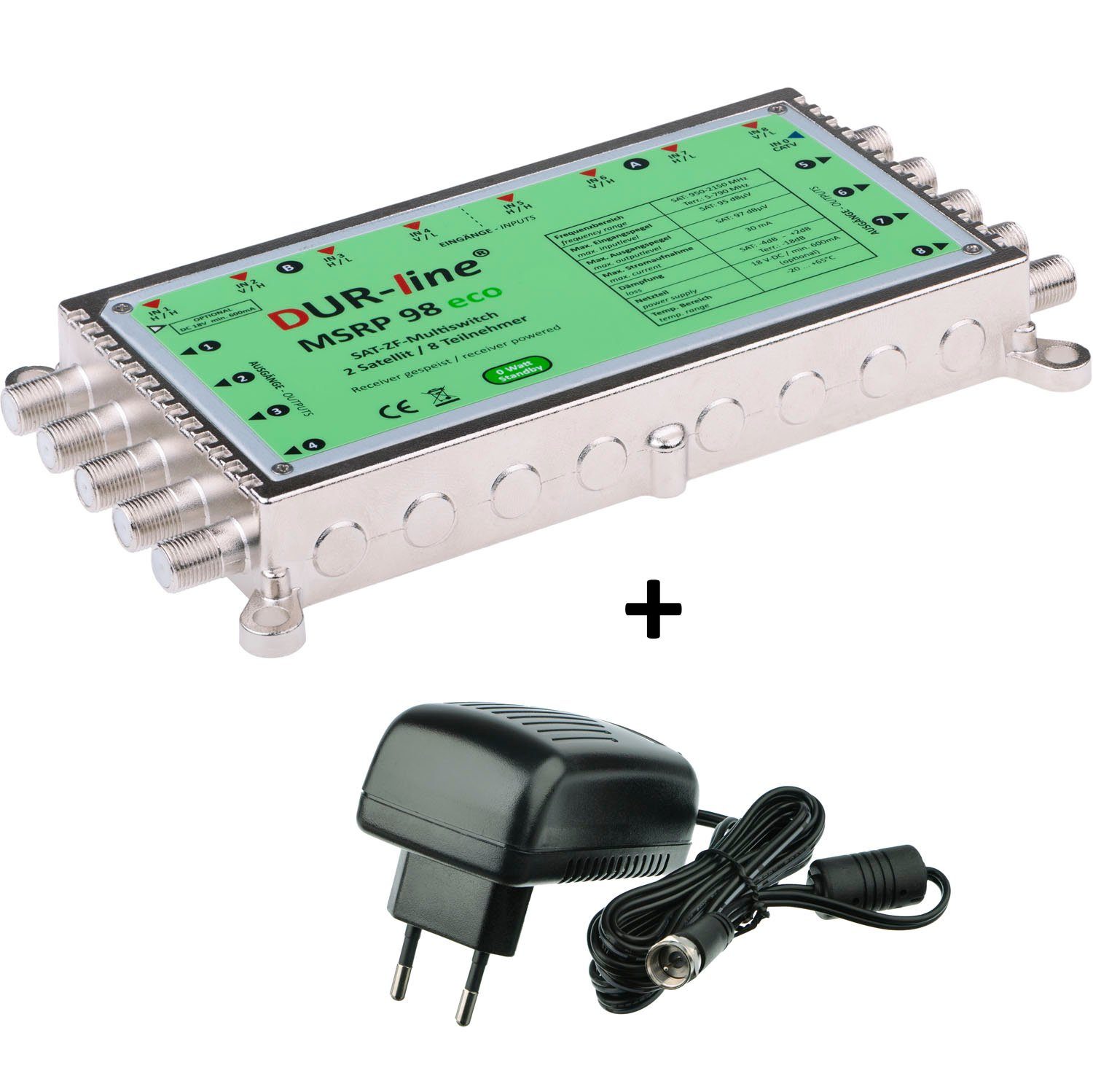DUR-line DUR-line MSRP 98 eco NT - Multischalter mit Netzteil SAT-Antenne