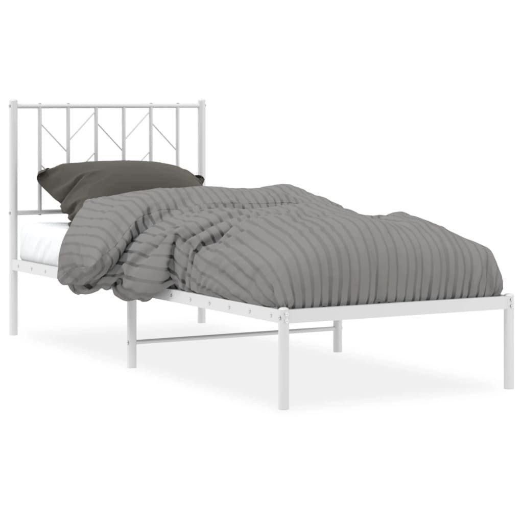 vidaXL Bett Bettgestell mit Kopfteil Metall günstig online kaufen