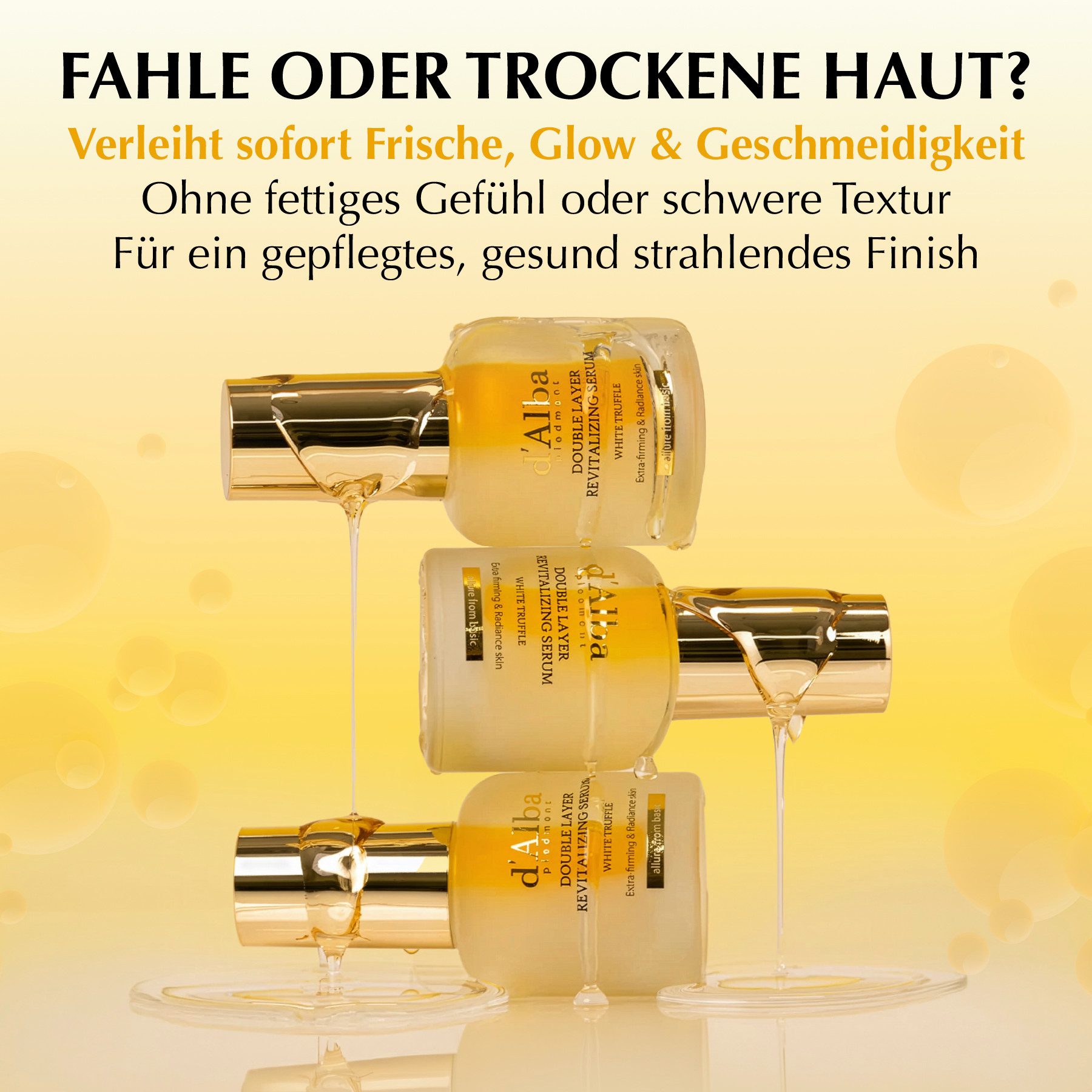 d'Alba Gesichtsserum White Truffle Double Layer Revitalizing Serum Vegan, 1-tlg., Gesichtsserum, Trüffel, Hautpflege