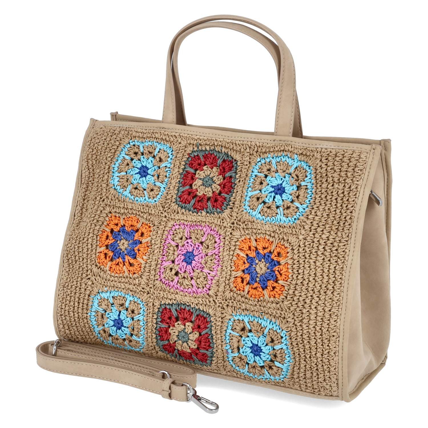 Handtasche Fräulein Frida FF2106,420 Damen Shopper Textil & Synthetik beige
