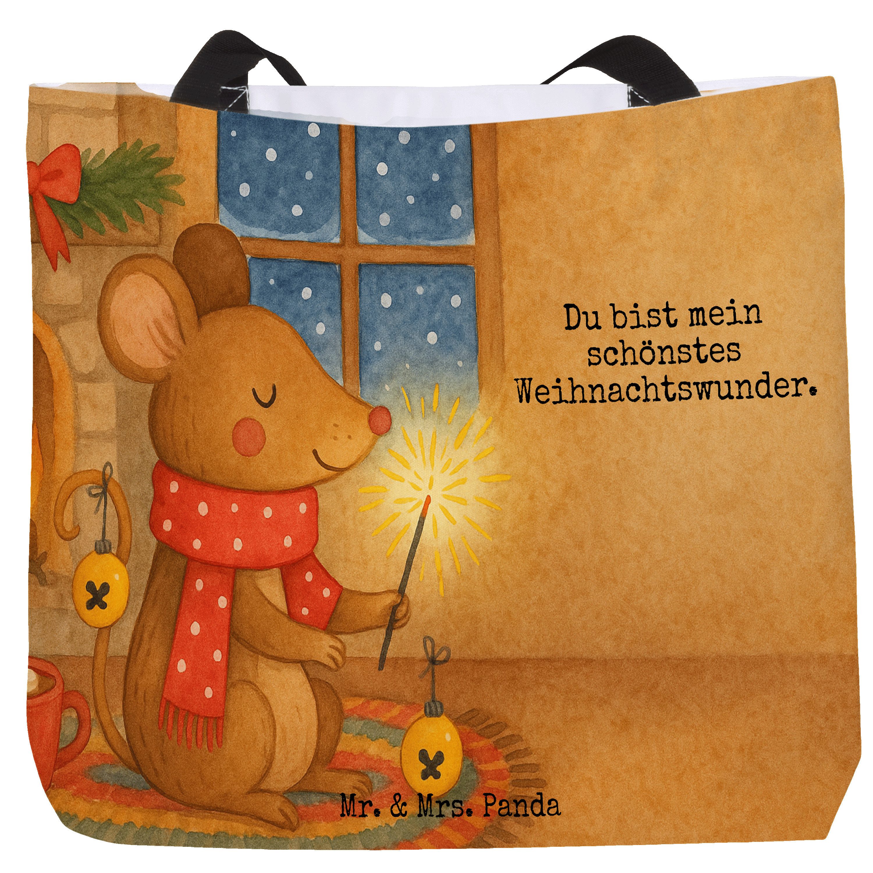 Shopper Maus Weihnachten Design, Strandtasche, Weiß, Reisetasche, Weihnachtsg