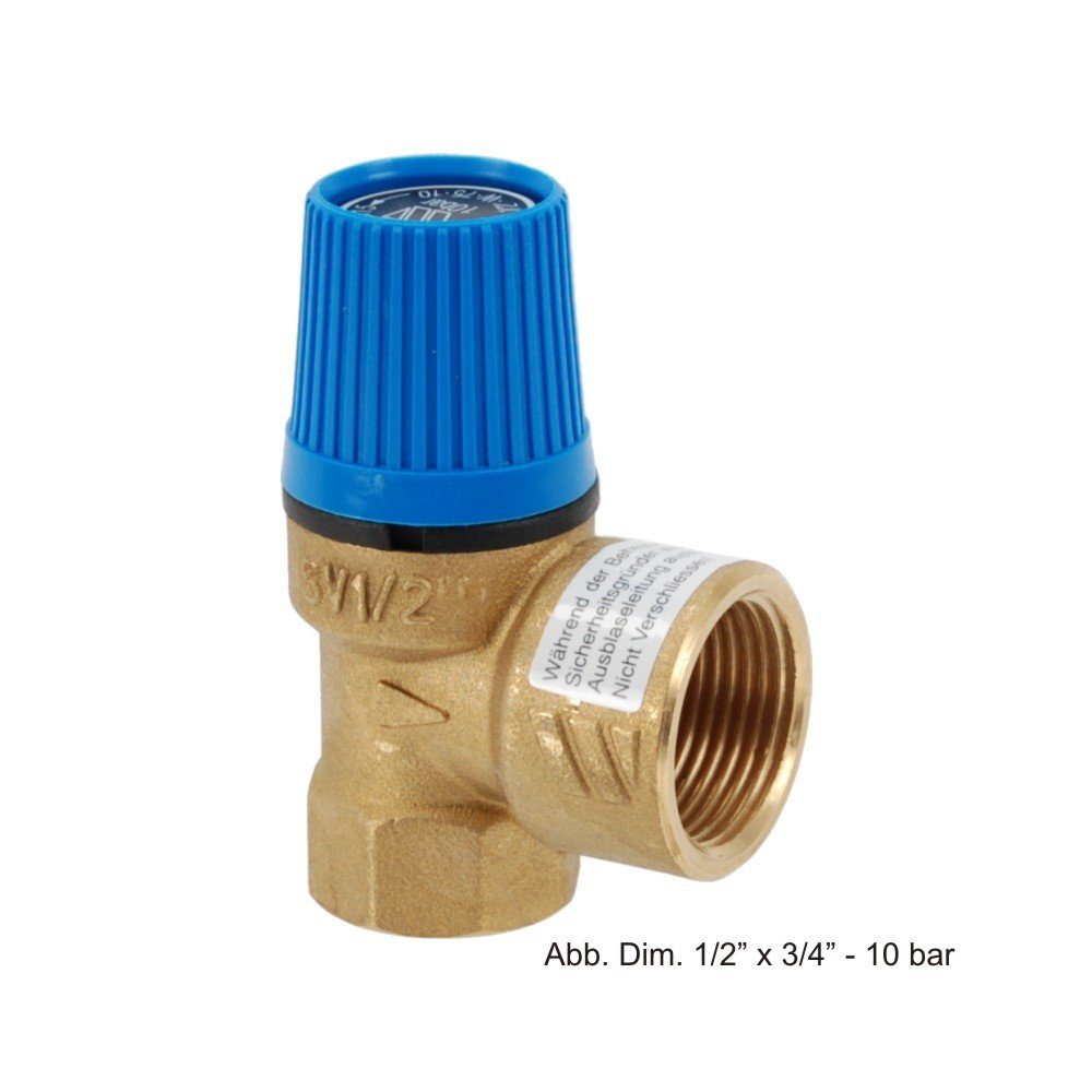 Trinnity Соединитель трубы Membran-Sicherheitsventil für Warmwasserbereiter 1" x 1 1/4" - 6 bar