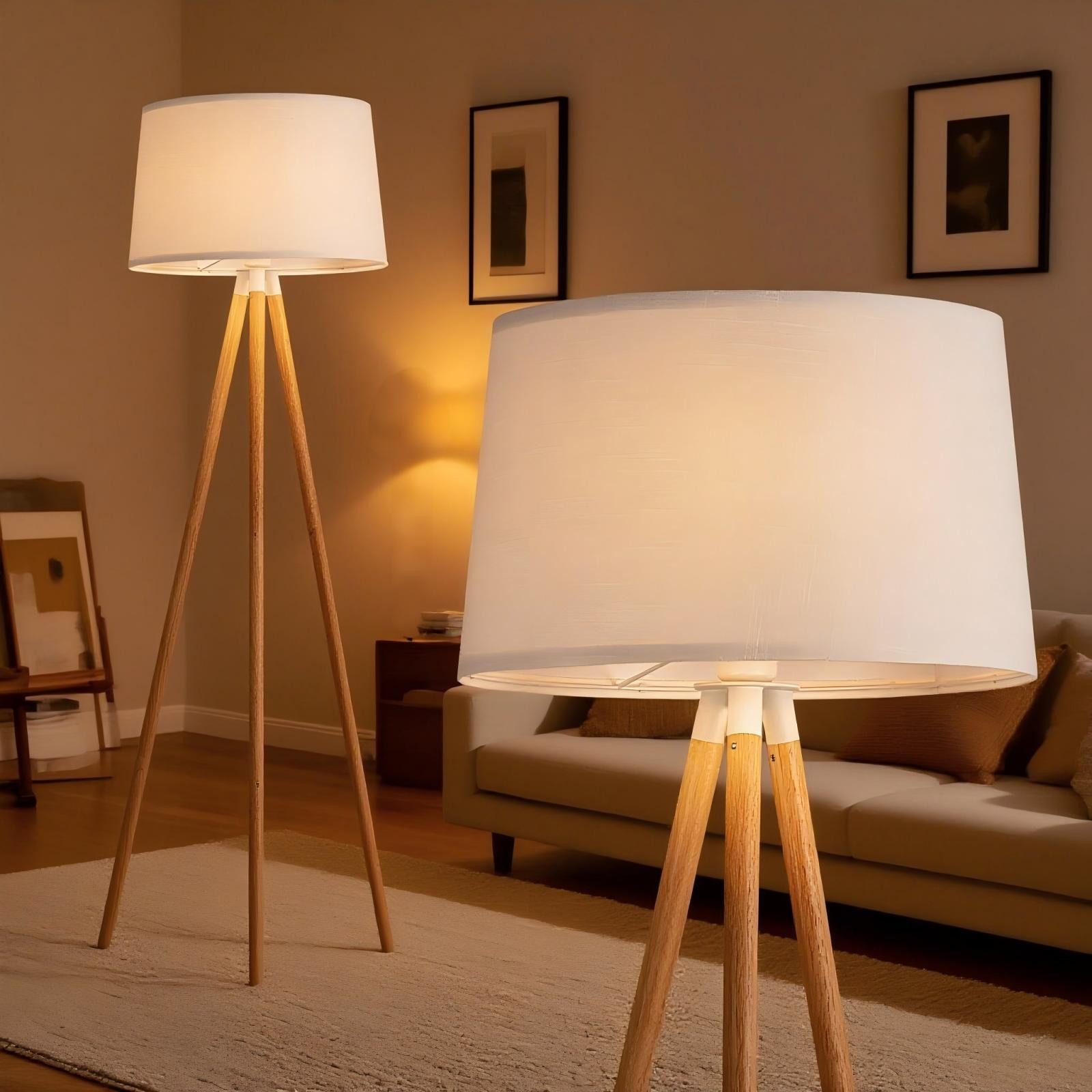 Tukrool Stehlampe Stehleuchte,lampe,Triangle Stehleuchte aus Holz, günstig online kaufen