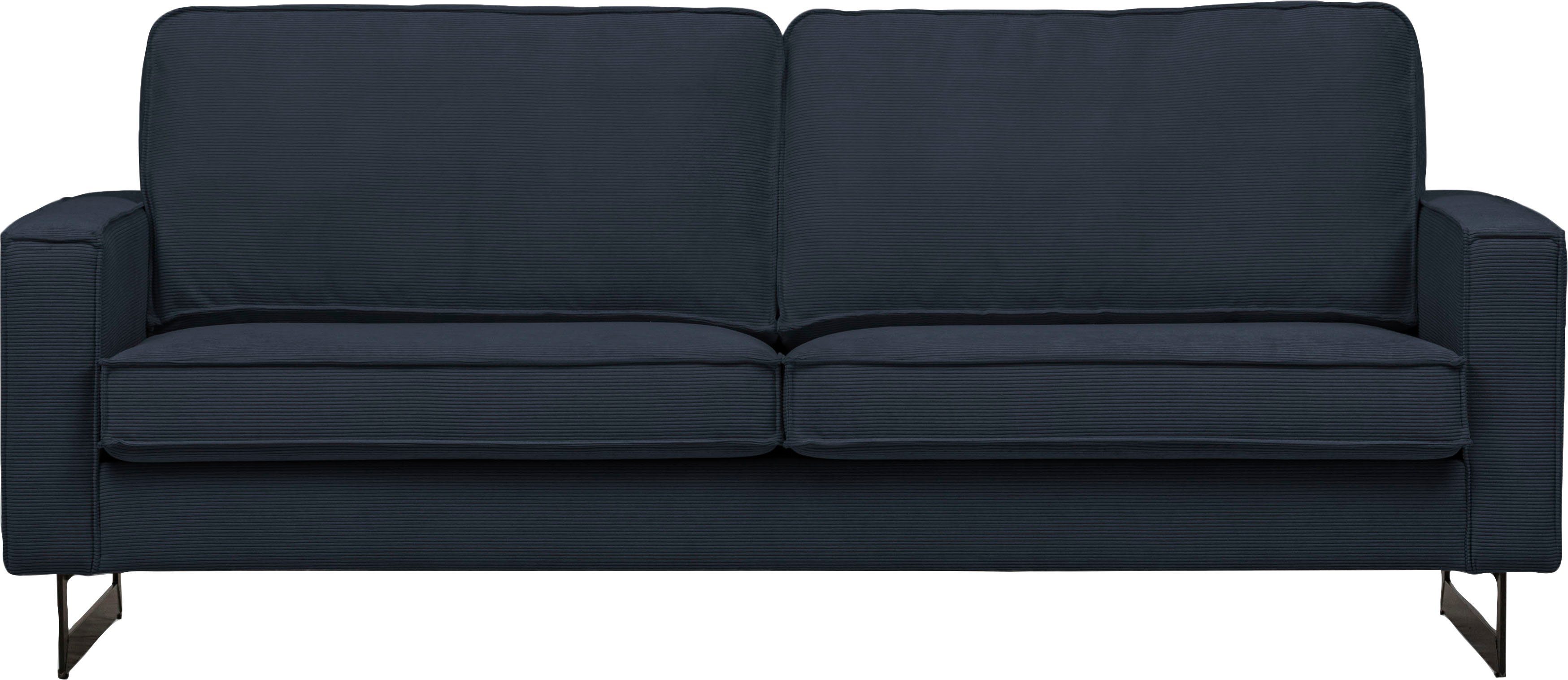 Home affaire 3-Sitzer "Pinto, 206 cm, Cord, Chenille, Lederoptik" mit Keder günstig online kaufen