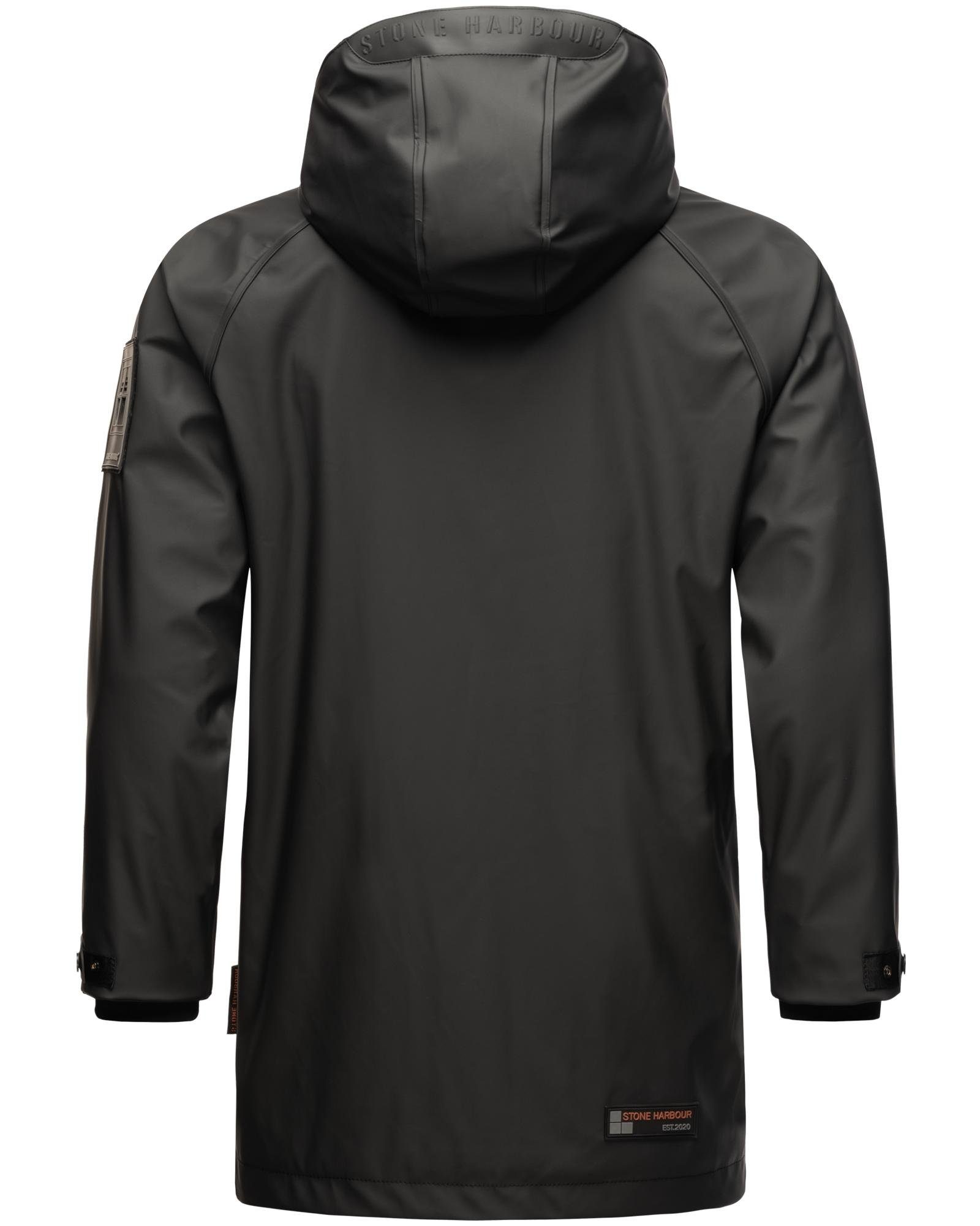 Stone Harbour Regenjacke Rihaa Gummierter Regenparka mit Fleece-Innenfutter