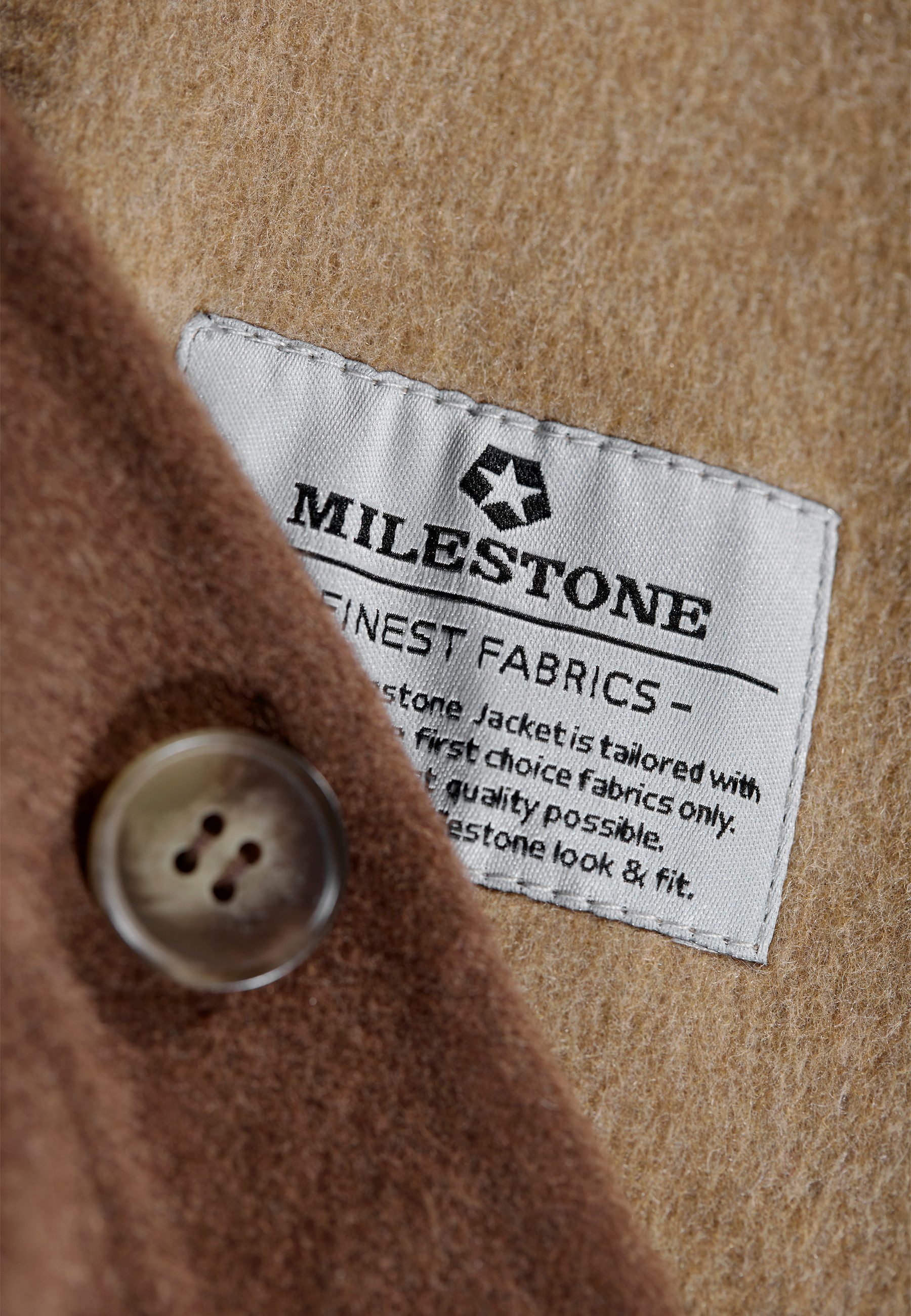 MILESTONE Wolljacke MSBorgo mit aufgesetzten Brusttaschen und Knopfleiste – Bild 4 von 4
