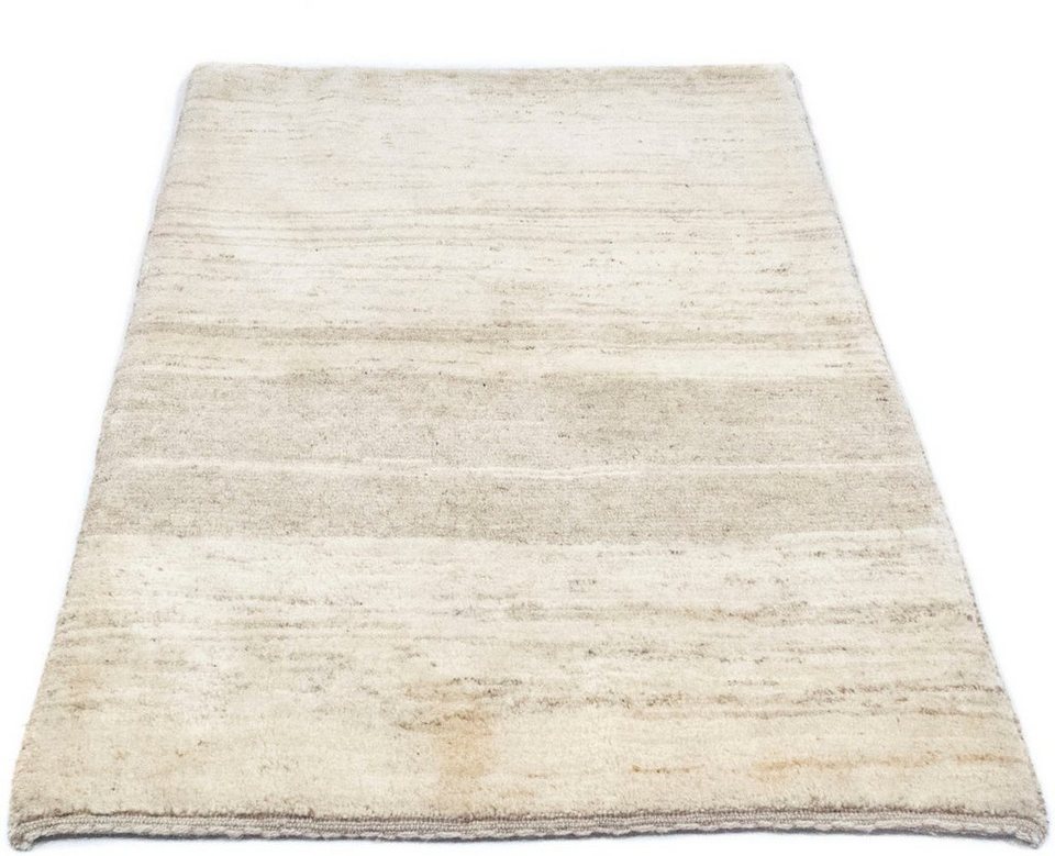 Wollteppich Gabbeh Teppich handgeknüpft beige, morgenland, rechteckig, Höhe:  15 mm, handgeknüpft, Zeitloses Design